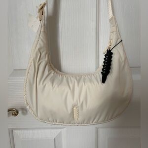 NWT THACKER Women Crossbody Nylon Bag, Cream